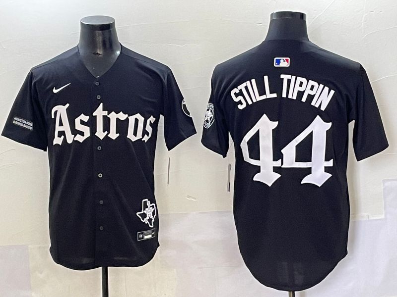 Men 2025 Houston Astros #44 Still Tippin Black Five generations Joint Name Nike MLB Jersey style 21